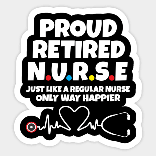 Proud Retired Nurse Sticker